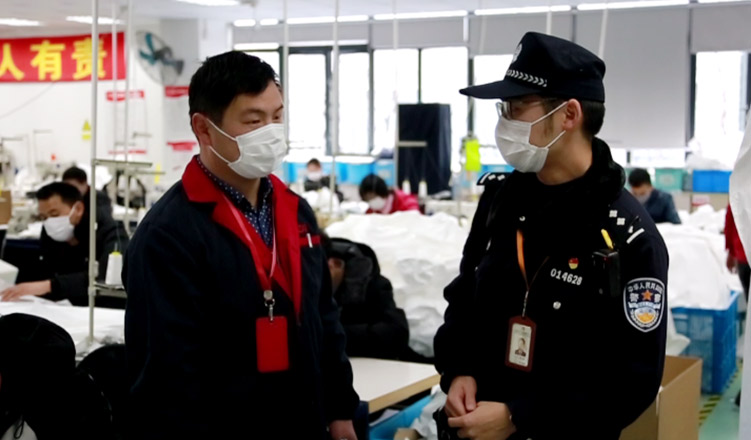 滬警方主動對接我司，保障誠格一次性防護服安全生產